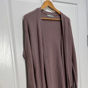 Maurices Mauve Open-Front Cardigan